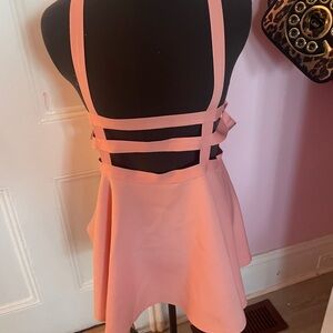 Pink Skater Skirt with Overalls